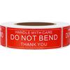 Hybsk, etichette adesive con scritta in lingua inglese "Handle With Care Do Not Bend Thank you", 2,5 cm x 7,6 cm, totale di 500 etichette per rotolo