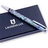LACHIEVA LUX Penna a Sfera in Abalone Fatta a Mano con Refill Tedesco - Stupendo Regalo per la Scrittura - Penna Elegante per Uomini e Donne