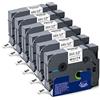 XemaX 6x XemaX Nastri per Etichette Compatibile con Brother 9 mm TZe-221 TZ-221 Ub-221 Nero su Bianco Cassetta per Brother P-Touch Etichettatrice PT-1010 E110 H100R H110 H101C H108 E100 H100LB H105 H107