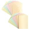 ideen mit herz Set di biglietti d'auguri, finitura effetto madreperla, 10 biglietti di circa 250 g/m² + 10 buste di circa 120 g/m², in 5 colori pastello, 10,5 cm x 14,8 cm (formato: C6)