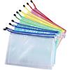 Vicloon Borse di File, Sacchetto di Zip Impermeabile Mesh Sacchetto del Documento per Uffici Cosmetici Forniture Accessori da Viaggio, 5 Colori (10 pezzi * A4)