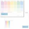 Häfft paper&you® agenda settimanale A4 senza data fissa Rainbow 50 fogli - agenda per appuntamenti con lista delle cose da fare, lista della spesa, ampio campo per le note e altro ancora - sostenibile e
