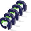 MarkField 5x Nastro per Etichette Compatibile con Dymo Letratag Etichette | in Carta Nera su Bianco,Compatibile per Dymo Ricarica Letra Tag Etichette per LT-110T LT-100H QX50 Plus 200B