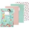 PaPIerDraCHeN 4 quaderni di alta qualità per bambini DIN A4 | a righe e quadretti 32 pagine - motivo sirena - per l'iscrizione alla scuola elementare - set numero 1-16 fogli