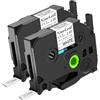 Nineleaf - Nastro termorestringente nero su bianco, compatibile con stampanti Brother P-Touch HSe-231 HSe231 HS231 HS-231 11,7 mm 1/2 4,92 ft per stampanti PT-E300 PT-E500 PT-E550W, confezione da 2