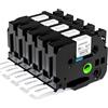 Aken Nastro per Etichette Aken Compatibile con Brother P-touch TZe241 TZe-241 | 18mm x8m, Nero su Bianco, Compatibile con Brother Ptouch Etichettatrice PT 7600 1830 D400 D450 D600 P700 2430, 5 pezzi