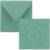FarbenFroh by GUSTAV NEUSER Set di biglietti singoli quadrati, 15 x 15 cm, con buste, carta kraft verde eucalipto, 25 pezzi, per biglietti di auguri e altro