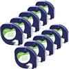 MarkField Nastro MarkField Compatibile con Dymo LetraTag 12 mm x 4 m Etichette in Carta, Nastro S0721510 91200, Nero su Bianco per LT-110T LT-100H QX 50 XR XM 2000 Plus