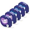 Aken Nastro per Etichette Aken Compatibile con Dymo Letratag Plastica 12mm x 4m