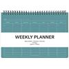 SXMFFHCG Elite Check - Agenda settimanale con rilegatura a spirale, senza data, con casella di controllo, note gratuite, 25 x 17 cm (verde pavone)