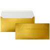 FarbenFroh by GUSTAV NEUSER Buste per lettere, DIN lungo - oro metallizzato - Premium Qualità - 110 G/m² - 220 x 110 mm - molto resistente - lembo adesivo - qualità marca: Neuser colori vivaci DL gold