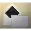 umschlag-discount 25 buste per lettera di condoglianze, con fodera in seta nera, con tripla cornice nera e sottile, C6 = 162 x 114 mm