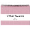 2 Young Elite Check - Agenda settimanale con rilegatura a spirale, senza data, con casella di controllo, note gratuite, 250 x 170 mm, colore: rosa moka