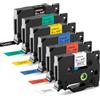 MarkField 6x Nastro per etichette Compatibile con Brother P-touch 12mm 0,47 per PT-1000 1080 1280 PT-H100LB H100R PT-H105 H108 PT-E100 PT-D200 P700 Cube TZe-231 431 531 631 731 335