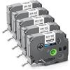 UniPlus Compatibile Nastro per Etichette Sostituzione per Brother Tze-231 TZ-231 TZe231 Tz231 12 mm 0.47 per PT-1000 PT-H101C PT-H105 PT-H100R PT-H110 PT-D400 PT-H107B PT-1080, Nero su Bianco