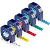 Wonfoucs 5 x Wonfoucs Nastro per Etichette Compatibile con Ricarica Dymo LetraTag 12mm x 4m, 91201/91202/91203/91204/91205 Etichette in Plastica per Etichettatrice Dymo LetraTag LT-100H LT-110T 200B XR QX50