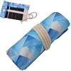 Sipliv canvas roll-up pencil wrap, disegno da viaggio matite colorate astuccio per artista, reticolo romboidale 48 fori (matite non incluse)