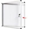 S SWANCROWN Swansea Bacheca Magnetica 6XA4, Bacheca da parete con Anta Battente per Interni in Alluminio con Chiavi, 67X72cm