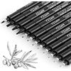 YISAN Penne Calligrafia per Lettering, Fineliner Penne, Pigment Liner, Pennarelli Punta Fine, Nero da Disegno, Ideale per Illustrazioni di Artisti, Schizzi e Disegni Tecnici, 902195
