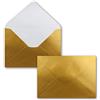 FarbenFroh by GUSTAV NEUSER Gustav Neuser - Mini buste per lettere colorate, 5,2 x 7,6 cm, con lembo umido, per saluti, biglietti d'auguri, ciondoli e regali in denaro 25 Umschläge Oro metallizzato.