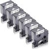XemaX 6x XemaX Compatibile Nastri Etichette per D1 45013 A45013 S0720530 12mm Nero su Bianco Cassetta per Etichettatrice Label Manager 160 280 210D 360D 420P 220P 120P Label Point 100 150 200 300