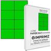 Imprimiz Etichette Adesive multiuso A4-105 x 74 mm - Colore fluo Verde Opaco - 200 Etichette / 25 fogli - Per stampanti Laser/a getto d'Inchiostro