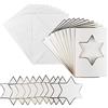 Ideen mit Herz Set di biglietti di auguri con buste e timbrature | 10 x 3 biglietti con passepartout | ideale per auguri per il periodo natalizio | DIN B 6 (stella | bianco naturale)