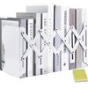 DARUITE Fermalibri per Mensole Metallo Ferma Libri per Libreria Reggilibri da Scaffale Blocca Libri Per Mensole Ferma Libro per Ufficio,Casa,Scuola,Biblioteca(Bianca)