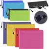 XTUDOU® 8 Pezzi Borse di File con Cerniera, Sacchetti di Archiviazione a Rete A4 B5 A5 A6 Impermeabile Sacchetto del Documento, per Scuola Ufficio Cosmetico Ricevuta di Archiviazione