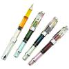 Lanxivi 3008 Penna Stilografica a Pistone 4 colori, Finiture Argento EF Pennino