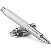 Colibri Penna roller Ascari-Colore Cromata lucida/nera-Penna di lusso-Clip a molla -Viene fornita in una elegante confezione regalo-Adatta per uomini e donne. (Cromata e bianco)