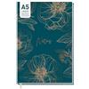 Häfft Trendstuff by Häfft® - Taccuino, diario A5 a righe Fiore d´oro | Diario, quaderno delle idee, taccuino per scrivere, 124 pagine a righe, copertina flessibile ma resistente