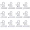 Bluelves Bulldog Clips, 50 Pezzi Graffetta in Metallo Pinze, 22mm Bianco Binder Clip Metallo, Raccoglitore Piccolo per Immagini Foto, Home Office Supply (Bianco)