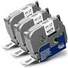 Labelwell 18mm Nastro per Etichette Compatibile per Brother TZe-241 TZe241 TZ241 TZ-241 Laminato Nero su Bianco TZ Tape per Brother P-touch PT-2430 D450VP D400 E300VP E500VP P900W P950NW P750W D600VP