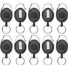 Schmalz Werbeservice 10-pc Porta Skipass Nero Trasparente con Anello Portachiavi, Cartellino, Ausweisjojo, Skipassjojo, Yoyo