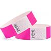 linie zwo ®, Confezione da 100 Braccialetti di identificazione 19 x 254 mm, Rosa Neon