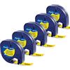 MarkField Nastro per Etichette MarkField Compatibile con Dymo LetraTag Plastica 12mm x 4m Nastri Nero su Giallo S0721620 91202 Ricarica Cartucce per LT-100H LT-100T LT-110T XR