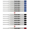 NEO+ Ricariche penna a sfera di qualità, economiche ma di lunga durata, punto medio. Compatibile con la penna a sfera Parker. Ricarica G2 Ricarica di stile (6 x NERO + 6 x BLU + 1 x ROSSO)
