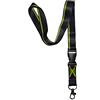 TAO Cordoncino per Badge Portachiavi Collana con Clip con Striscia Stampata a Clip (Nero Jamaica)