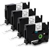 MarkField 4x Nastro per Etichette Compatibile con Brother P-touch TZ TZe-231 0.47 12mm Nero su Bianco per ptouch PT-P300BT Cube 1000 PT-1010 1080 1000 H105 H100LB/R H107B H108 H110 H200 D200