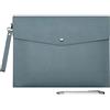 Wonderpool A4 Cartelle Portadocumenti Busta in PU Pelle Alta Capacità Multifunzione portafoglio per carta Lettera Cancelleria Organizer e Custodia per tablet Custodia per PC (Cielo blu)
