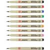 PIGMA MICRON Sakura Brush Pens, Pennello Pigma, Set di 9 Colori + 1