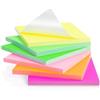 Sansoak Note magnetiche, note adesive statiche, 76 x 76 mm, 480 fogli blocco note elettrostatiche, mobili e scorrevoli su qualsiasi superficie (multicolore)