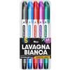 Smart Panda Pennarelli Lavagna Bianca - Doppia Punta, Media e Fine - Pennarello Lavagna Cancellabili - Subito Asciutti, Marcatore Cancellabile - Pennarello Cancellabile - 5 Colori