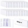 LBING 50PCS Porta Etichette Trasparente in plastica porta etichette in PVC porta etichette porta prezzo per negozio, supermercati, vendita al dettaglio(6 x 4,5 cm)
