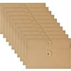 smatime 10 Pezzi Cartelle Busta in Carta Kraft per Documenti Raccoglitore per Buste Portadocumenti in Carta Kraft Porta Contenitore Documenti a Tasche con Corda Chiusura per Uffici Scuola Viaggio Marrone