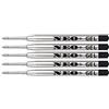 NEO+ Ricariche per penna a sfera di qualità, di lunga durata, 12 pezzi, colore inchiostro: nero, compatibili anche con penne Parker, cartucce di ricambio G2, prodotte in Germania 5 x BLACK GEL INK