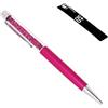 NEO+ Penna a sfera di qualità con cristalli - Refill e custodia inclusa (Fucsia)