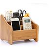RoseFlower® Multifunzionale Organizzatore da Scrivania Porta Oggetti Organizer Tavolo con 3 Scomparti - Porta Telecomandi universale in Bambù per l' aria condizionata, telecomando TV, DVD #1