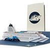 Diese-Klappkarten Biglietto Auguri Viaggio - Biglietto Regalo Viaggio Pop Up - Sorpresa per Compleanno Congratulazioni Anniversario - Design con Nave da Crociera - 20 x 15 cm